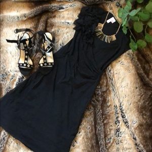 Sweet Pea Black Mesh Dress